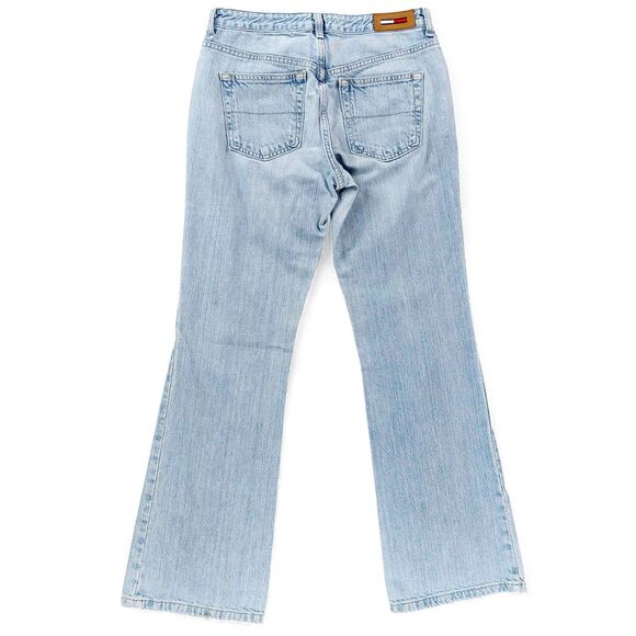 Vintage Tommy Hilfiger Jeans Womens 6 Light Wash Low Rise Hipster Flare 00s - Picture 2 of 12